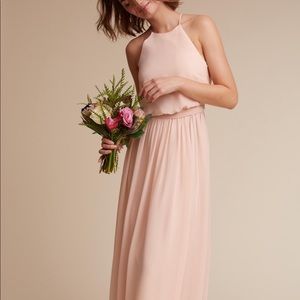 BHLDN Alana bridesmaid dress in blush